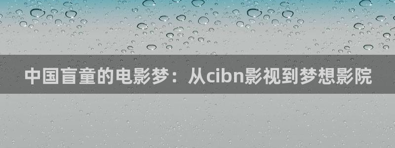 蓝莓视频在线观看18：中国盲童的电影梦：从cibn影视到梦想影院